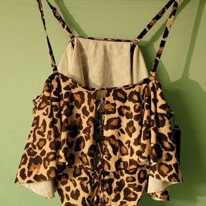 Aqua Eve 18W Cheetah Print One Piece Swimsuit BRAND NEW